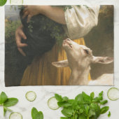 Little Esmeralda von William-Adolphe Bouguereau Geschirrtuch (Gefaltet)