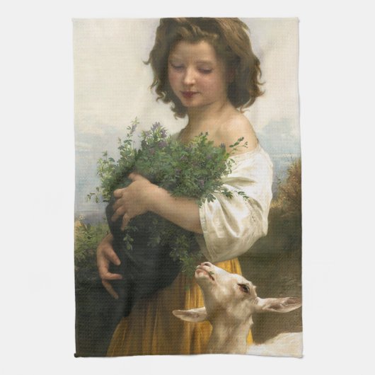 Little Esmeralda von William-Adolphe Bouguereau Geschirrtuch (Vertikal)