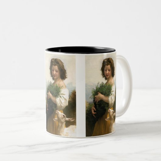 Little Esmeralda von William-Adolphe Bouguereau Zweifarbige Tasse (VorderseiteRechts)