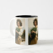 Little Esmeralda von William-Adolphe Bouguereau Zweifarbige Tasse (Vorderseite Links)