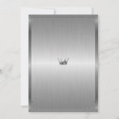 Little etnic Princess, Baby Shower Invite, silber Einladung (Rückseite)