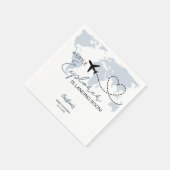 Little Explorer Adventure Blue Baby Shower Serviette (Ecke)