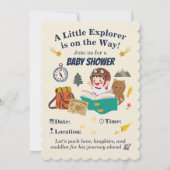 Little Explorer Baby Shower Invitation – Adventure Einladung (Vorderseite)