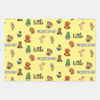 Little Explorer Flachpapier Geschenkpapier Set