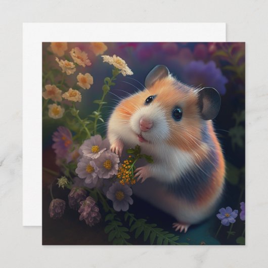 Little Explorer Hamster-Flachkarte (Vorne/Hinten)