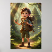 Little Explorer Jungle Adventure Art Poster (Vorne)
