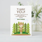 Little Explorer Vielen Dank Einladung (Stehend Vorderseite)