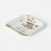 Little Explorer Woodland Forest Hiking Baby Shower Pappteller (Gewinkelt)