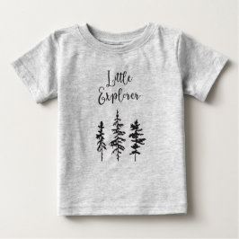 Little Explorer, Woodland Trees Baby Shirt