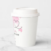 Little Explorer World Map Pink Baby Shower Pappbecher (Links)