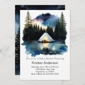 Little Explorer's Camping Adventure Baby Shower Einladung (Vorne/Hinten)