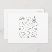 Little Explorer's Schatzkarte Postkarte (Vorne/Hinten)