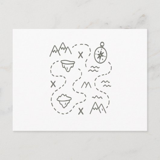 Little Explorer's Schatzkarte Postkarte (Vorderseite)