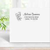 Little Fairy auf einer Toadstool-Adresse Gummistempel