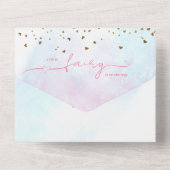 Little Fairy Baby Girl Dusche All In One Einladung (Rückseite)