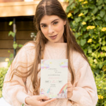 Little Fairy Beige Pink Aquarell Babydusche