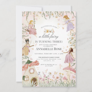 Little Fairy Birthday Enchanted Garden Einladung