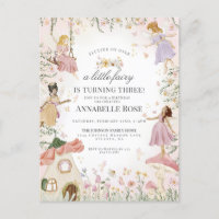 Little Fairy Birthday Enchanted Garden Einladung