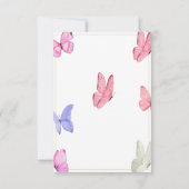 Little Fairy Butterfly Baby Shower Invatation RSVP Karte (Rückseite)