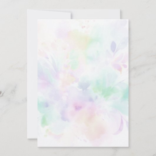 Little Fairy Enchanted Butterfly Baby Girl Shower Einladung (Rückseite)