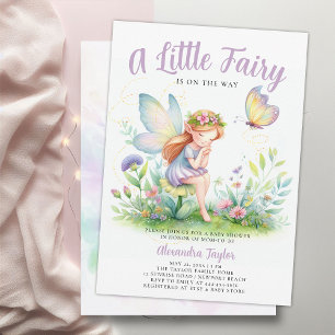 Little Fairy Enchanted Butterfly Baby Girl Shower Einladung