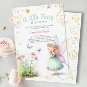 Little Fairy Enchanted Garden Baby Girl Dusche Einladung