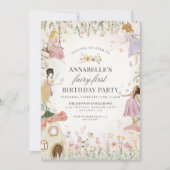 Little Fairy First Birthday Enchanted Garden Girl (Vorderseite)