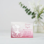 Little Fairy Floral Baby Dusche Begleitkarte (Stehend Vorderseite)