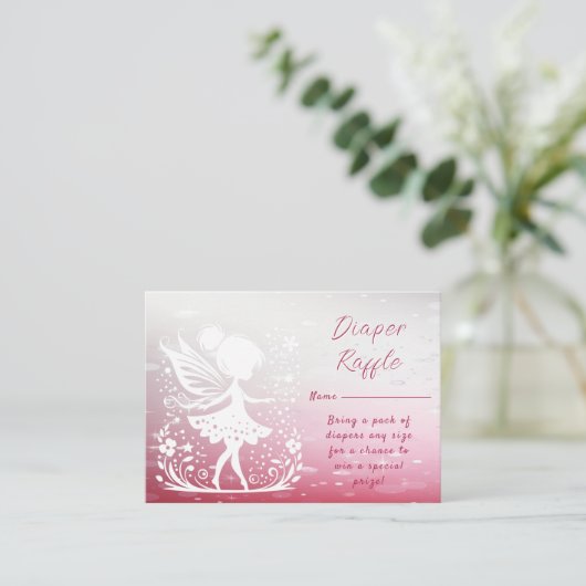 Little Fairy Floral Baby Dusche Begleitkarte (Stehend Vorderseite)