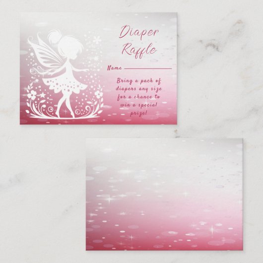 Little Fairy Floral Baby Dusche Begleitkarte (Vorne/Hinten)