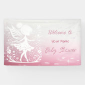 Little Fairy Floral Baby Shower Banner (Horizontal)
