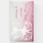 Little Fairy Floral Baby Shower Banner (Vertikal)