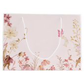 Little Fairy Floral Garden First Birthday  Große Geschenktüte (Rückseite)