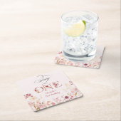 Little Fairy Floral Garden First Birthday  Rechteckiger Pappuntersetzer (Vor Ort)