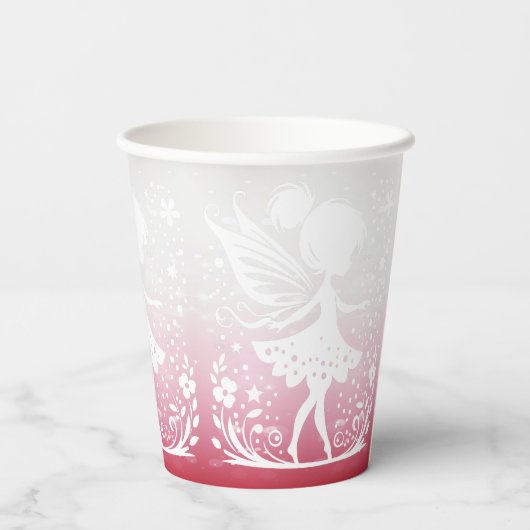 Little Fairy Floral Paper Cups Pappbecher (Rückseite)
