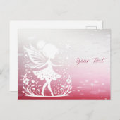 Little Fairy Floral Postcard Postkarte (Vorne/Hinten)