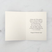 Little Fairy Irish Girl Custom St. Patrick's Day Karte (Innenseite)