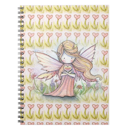 Little Fairy mit Heart Notebook Notizblock (Vorderseite)