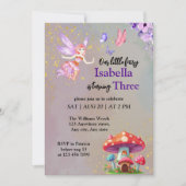 Little Fairy Mushroom House Butterflies Any Age Einladung (Vorderseite)