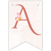 Little Fairy Pink Butterfly Any Age Wimpelkette (Dritte Fahne)