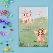 Little Fairy Pink Castle Butterfly Any Age Einladung