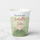 Little Fairy Pink Castle Butterfly Any Age Pappbecher (Links)