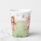 Little Fairy Pink Castle Butterfly Any Age Pappbecher (Rechts)