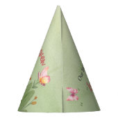 Little Fairy Pink Castle Butterfly Any Age Partyhütchen (Rückseite)