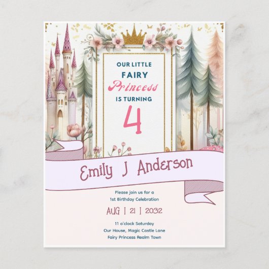 Little Fairy Princess Birthday ANY Age Fairycore (Vorderseite)