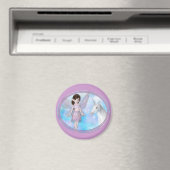 Little Fairy w/Unicorn Designs Magnet (In Situ (Geschirrspüler))