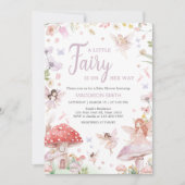 Little Fairy Whimsical Baby Dusche Einladung (Vorderseite)