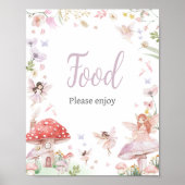 Little Fairy Whimsical Baby Shower Food Poster (Vorne)