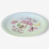 Little Fairy Whimsical Baby Shower Pappteller (Schrägansicht)