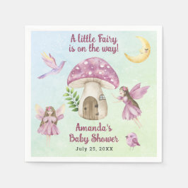 Little Fairy Whimsical Baby Shower Serviette